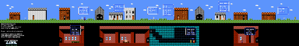 Thumbnail for a map of Nabooru for the NES game Zelda II: The Adventure Of Link.