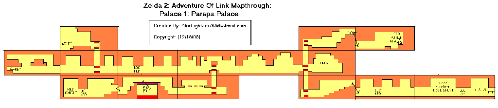 Thumbnail for a map of Parapa Palace (Original) for the NES game Zelda II: The Adventure Of Link.