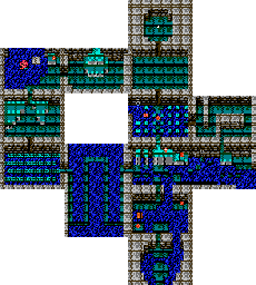 Thumbnail for a map of Chapter 4 Sewers (1) for the NES game Zoda's Revenge: StarTropics II.
