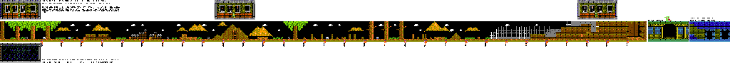 Thumbnail for a map of Stage 1: Forest Outskirts for the NES game Zombie Hunter.