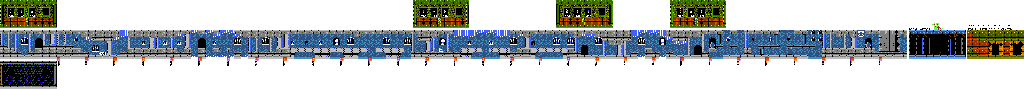 Thumbnail for a map of Stage 2 (Right): Tunnel Of Ice for the NES game Zombie Hunter.