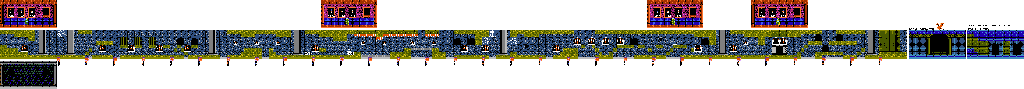 Thumbnail for a map of Stage 3 (Left): Corridor Of Disorder for the NES game Zombie Hunter.