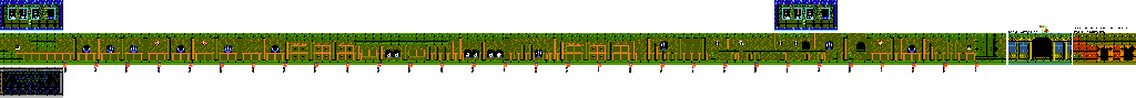 Thumbnail for a map of Stage 4 (Right): Ruins for the NES game Zombie Hunter.