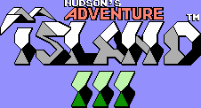 Title screen for the NES game Adventure Island III.
