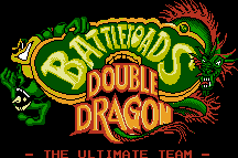 Title screen for the NES game Battletoads & Double Dragon: The Ultimate Team.