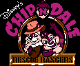 Title screen for the NES game Chip 'N Dale: Rescue Rangers.