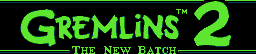 Title screen for the NES game Gremlins 2: The New Batch.
