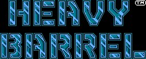 Title screen for the NES game Heavy Barrel.