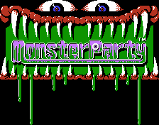 Title screen for the NES game Monster Party.