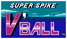 Title screen for the NES game Super Spike V'Ball.