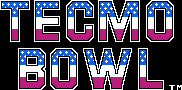 Title screen for the NES game Tecmo Bowl.