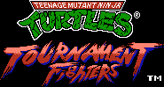 Title screen for the NES game Teenage Mutant Ninja Turtles: Tournament Fighters.