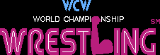Title screen for the NES game WCW: World Championship Wrestling.