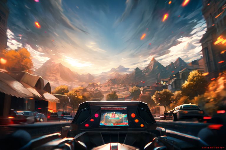 Fantasy image of speeding.