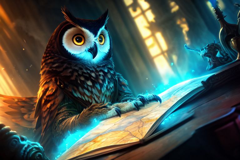 Studious owl learning to create video game maps.