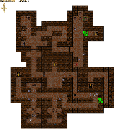 Thumbnail for a map of Catacombs Level 1 for the PC game Advanced Dungeons & Dragons: Eye Of The Beholder II - The Legend Of Darkmoon.