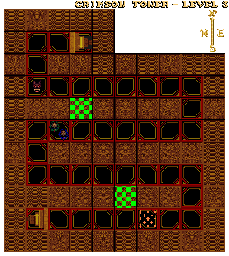 Thumbnail for a map of Crimson Tower Level 3 for the PC game Advanced Dungeons & Dragons: Eye Of The Beholder II - The Legend Of Darkmoon.