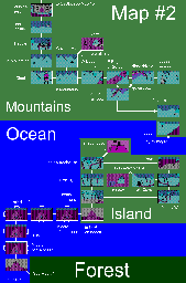 Thumbnail for a map of Map #2 for the PC game Adventure In Serenia / The Wizard And The Princess.