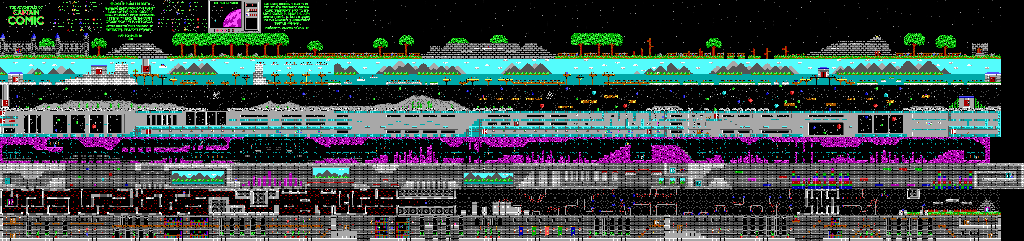 Thumbnail for a map of Planet Tambi for the PC game The Adventures Of Captain Comic - Episode I: Planet Of Death.