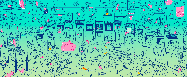 Thumbnail for a map of 1985 Arcade for the PC game An Arcade Full Of Cats.