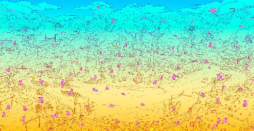 Thumbnail for a map of 3000 BC River for the PC game An Arcade Full Of Cats.