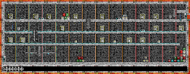 Thumbnail for a map of Episode Three: Master Cain Robots Attack for the PC game Bio Menace.