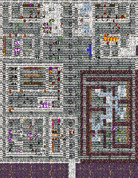 Thumbnail for a map of Valley Of Dying Things Experiment Halls for the PC game Blades Of Exile.