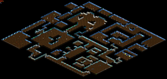 Thumbnail for a map of Mission 2: Floating Fortress Floor 08: Technical Engineering for the PC game Blake Stone: Aliens Of Gold.