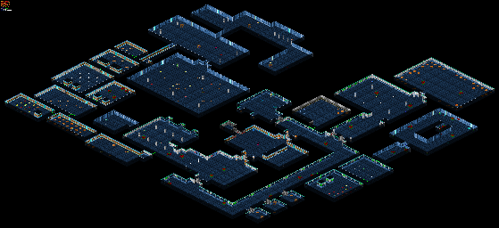 Thumbnail for a map of Mission 2: Floating Fortress Floor 10: Secret Storage Chambers for the PC game Blake Stone: Aliens Of Gold.