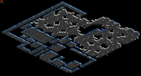 Thumbnail for a map of Mission 2: Floating Fortress Secret: Pod Alien Storage And Transport for the PC game Blake Stone: Aliens Of Gold.