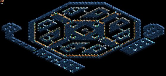 Thumbnail for a map of Mission 4: STAR Port Floor 05: Neuro-Net Cells for the PC game Blake Stone: Aliens Of Gold.