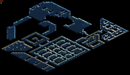 Thumbnail for a map of Mission 5: Habitat II Floor 01: Habitat Crew Quarters for the PC game Blake Stone: Aliens Of Gold.