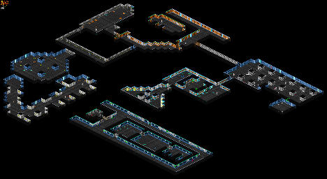 Thumbnail for a map of Mission 5: Habitat II Floor 04: Habitat Supply Storage Deck for the PC game Blake Stone: Aliens Of Gold.