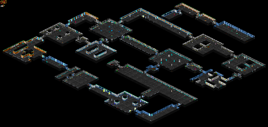 Thumbnail for a map of Mission 5: Habitat II Floor 08: Mutant Examination Chambers for the PC game Blake Stone: Aliens Of Gold.