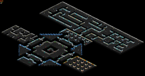 Thumbnail for a map of Mission 5: Habitat II Floor 09: High Security Experimental Lab for the PC game Blake Stone: Aliens Of Gold.