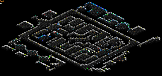 Thumbnail for a map of Mission 6: Satellite Defense Floor 03: Secret Intelligence Training Arena for the PC game Blake Stone: Aliens Of Gold.