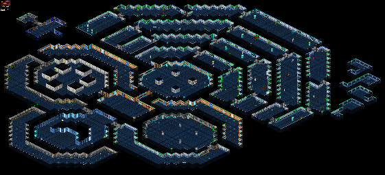 Thumbnail for a map of Mission 6: Satellite Defense Floor 09: STAR Central Computer Network for the PC game Blake Stone: Aliens Of Gold.