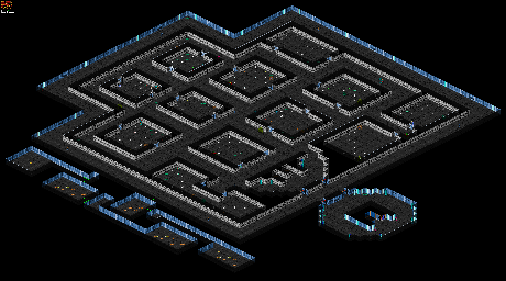 Thumbnail for a map of Mission 6: Satellite Defense Secret: Goldfire's Money Vault for the PC game Blake Stone: Aliens Of Gold.