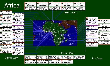 Thumbnail for a map of Africa for the PC game BushBuck: A Treasure Hunt.
