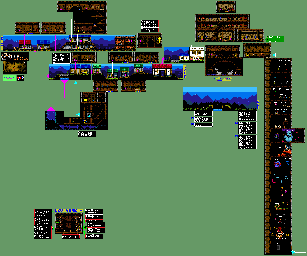 Thumbnail for a map of 01: Town for the PC game Castle In The Clouds DX.