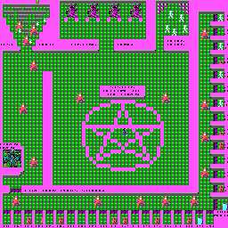 Thumbnail for a map of Level 13 for the PC game The Catacomb.