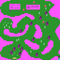 Thumbnail for a map of Level 22 for the PC game The Catacomb.
