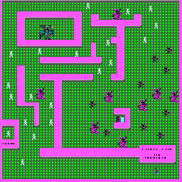 Thumbnail for a map of Level 25 for the PC game The Catacomb.