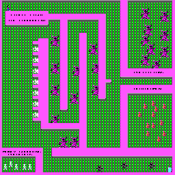 Thumbnail for a map of Level 28 for the PC game The Catacomb.