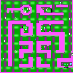 Thumbnail for a map of Level 3 for the PC game The Catacomb.