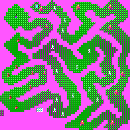 Thumbnail for a map of Level 9 for the PC game The Catacomb.