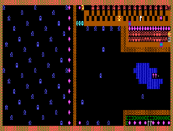Thumbnail for a map of Level 11 for the PC game Caverns Of Kroz.