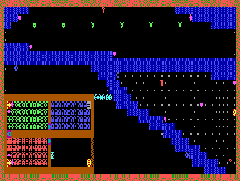 Thumbnail for a map of Level 14 for the PC game Caverns Of Kroz.