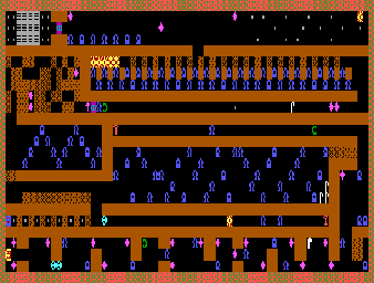 Thumbnail for a map of Level 20 for the PC game Caverns Of Kroz.