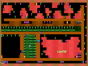 Thumbnail for a map of Level 23 for the PC game Caverns Of Kroz.